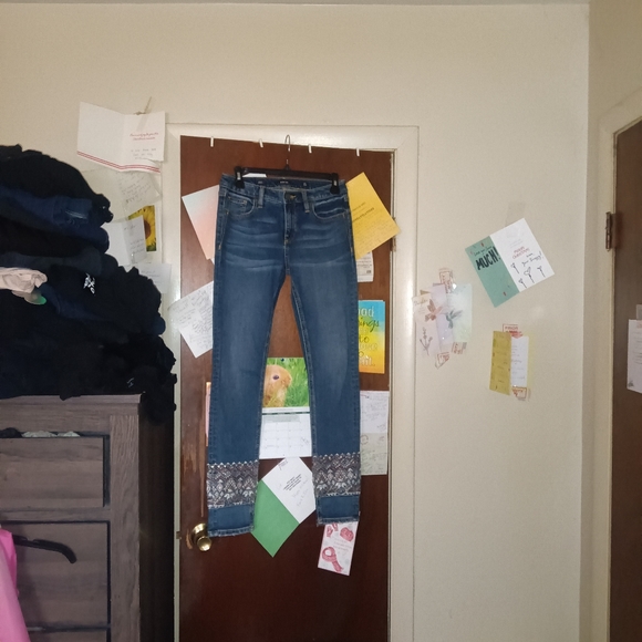 MISS ME Aztec Rhinestone Ankle Jeans 26" - Picture 2 of 8